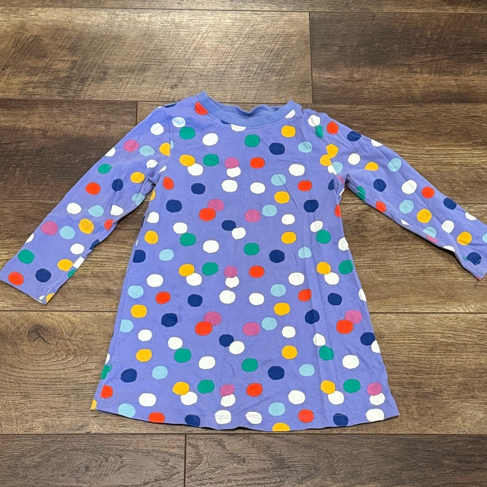 Hanna Andersson Lavender Dress with Multicolor Polka Dots